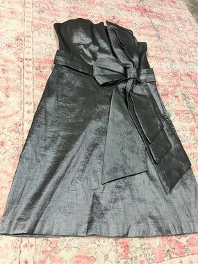 Black Strapless Dress with Side Bow